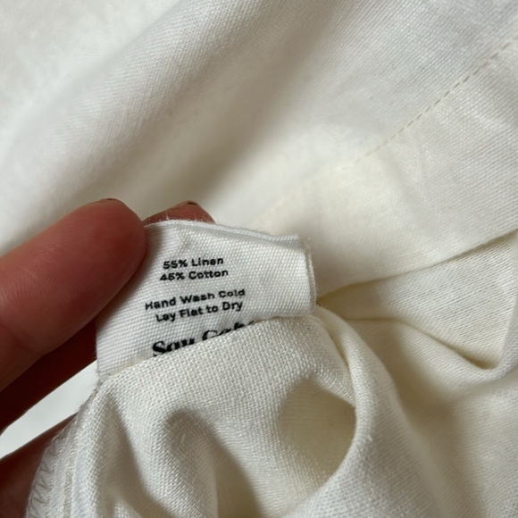 [sold] Lisa Says Gah Tammy Linen Smocked Top Dress in Oatmilk (Cream) - Small - Picture 8 of 11